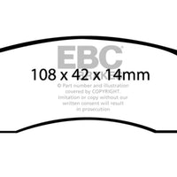 EBC 00-05 Buick Le Sabre (FWD) 3.8 (15in Wheels) Yellowstuff Rear Brake Pads - Brakes Rotors &