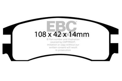 EBC 00-05 Buick Le Sabre (FWD) 3.8 (15in Wheels) Yellowstuff Rear Brake Pads - Brakes Rotors &