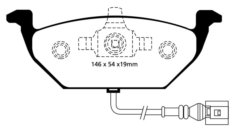 EBC 00-05 Volkswagen Beetle 2.0 Yellowstuff Front Brake Pads - Brakes Rotors &