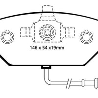 EBC 00-05 Volkswagen Beetle 2.0 Yellowstuff Front Brake Pads - Brakes Rotors &