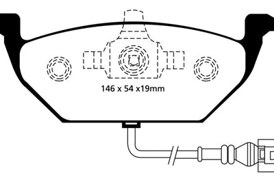 EBC 00-05 Volkswagen Beetle 2.0 Yellowstuff Front Brake Pads - Brakes Rotors &