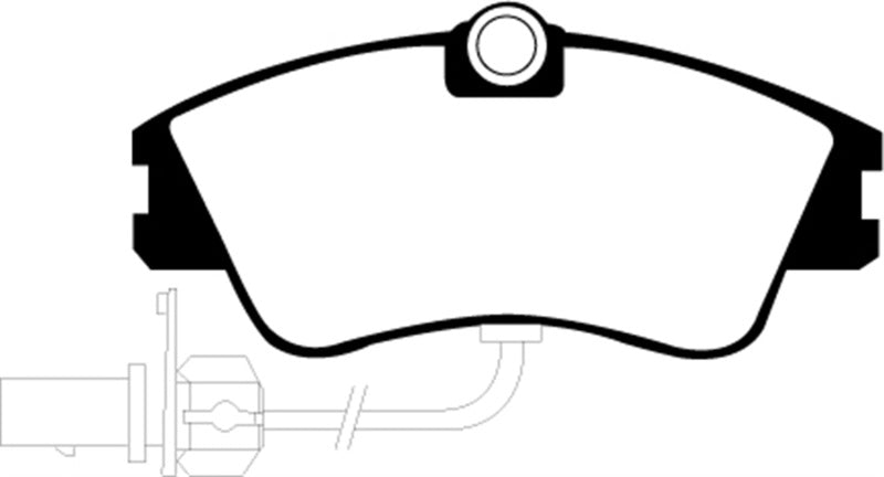 EBC 00 Volkswagen Eurovan 2.8 (Lucas) with Wear Leads Greenstuff Front Brake Pads - Brakes Rotors &