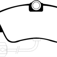 EBC 00 Volkswagen Eurovan 2.8 (Lucas) with Wear Leads Greenstuff Front Brake Pads - Brakes Rotors &
