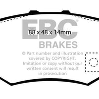 EBC 01-03 Acura CL 3.2 Yellowstuff Rear Brake Pads - Brakes Rotors &