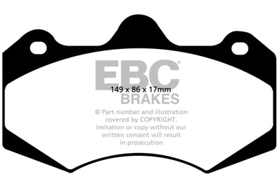 EBC 01-04 Aston Martin Vanquish 5.9 (AP Caliper) Bluestuff Front Brake Pads - Brakes Rotors &