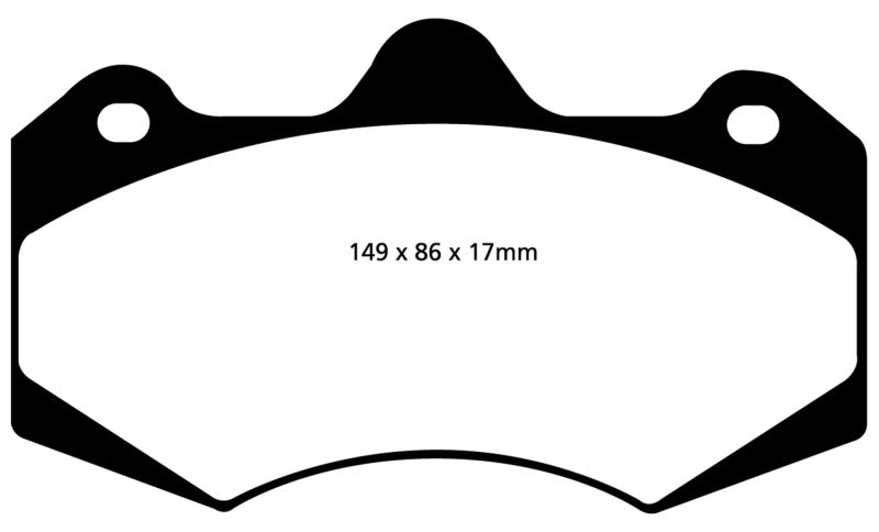 EBC 01-04 Aston Martin Vanquish 5.9 (AP Caliper) Yellowstuff Front Brake Pads - Brakes Rotors &