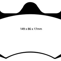 EBC 01-04 Aston Martin Vanquish 5.9 (AP Caliper) Yellowstuff Front Brake Pads - Brakes Rotors &