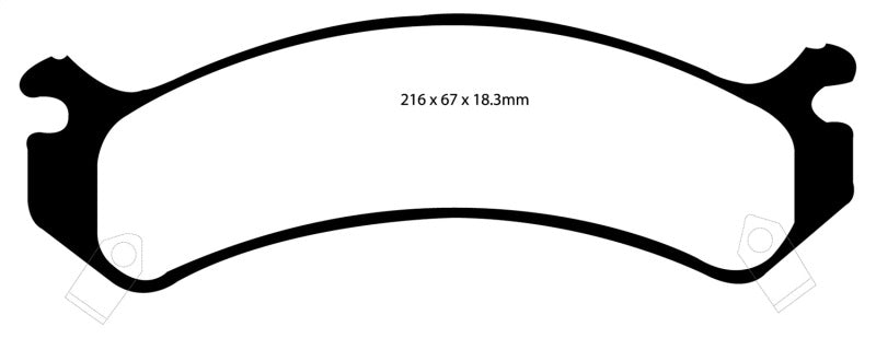 EBC 01-05 Cadillac Deville 4.6 HD Yellowstuff Front Brake Pads - Brakes Rotors &