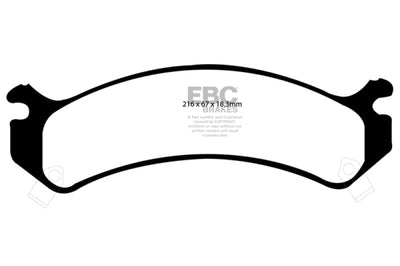 EBC 01-05 Cadillac Deville 4.6 HD Yellowstuff Front Brake Pads - Brakes Rotors &