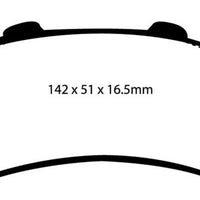 EBC 01-05 Cadillac Deville 4.6 HD Yellowstuff Rear Brake Pads - Brakes Rotors &