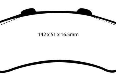 EBC 01-05 Cadillac Deville 4.6 HD Yellowstuff Rear Brake Pads - Brakes Rotors &