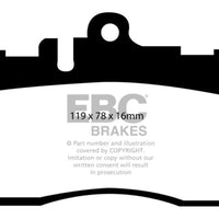 EBC 01-06 Lexus LS430 4.3 Yellowstuff Front Brake Pads - Brakes Rotors &