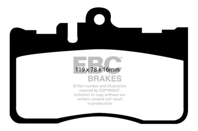 EBC 01-06 Lexus LS430 4.3 Yellowstuff Front Brake Pads - Brakes Rotors &