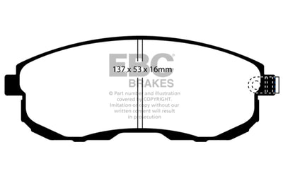 EBC 02-03 Infiniti G20 2.0 Yellowstuff Front Brake Pads - Brakes Rotors &