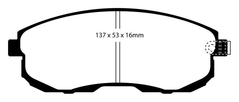 EBC 02-03 Infiniti G20 2.0 Yellowstuff Front Brake Pads - Brakes Rotors &