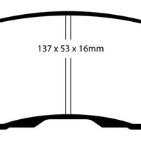 EBC 02-03 Infiniti G20 2.0 Yellowstuff Front Brake Pads - Brakes Rotors &