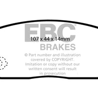 EBC 02-03 Infiniti G20 2.0 Yellowstuff Rear Brake Pads - Brakes Rotors &