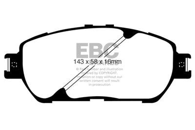 EBC 02-03 Lexus ES300 3.0 Yellowstuff Front Brake Pads - Brakes Rotors &