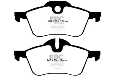 EBC 02-03 Mini Hardtop 1.6 Yellowstuff Front Brake Pads - Brakes Rotors &