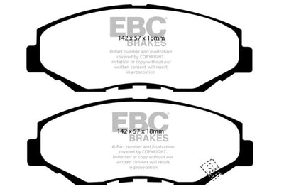 EBC 02-04 Honda CR-V 2.4 Greenstuff Front Brake Pads - Brakes Rotors &