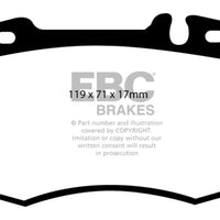 EBC 02-04 Mercedes-Benz C32 AMG (W203) 3.2 Supercharged Bluestuff Front Brake Pads - Brakes Rotors &