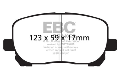 EBC 02-08 Pontiac Vibe 1.8 Yellowstuff Front Brake Pads - Brakes Rotors &