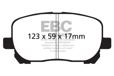 EBC 02-08 Pontiac Vibe 1.8 Yellowstuff Front Brake Pads - Brakes Rotors &