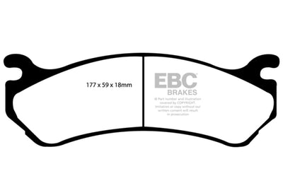 EBC 02 Cadillac Escalade 5.3 (Akebono rear caliper) Greenstuff Front Brake Pads - Brakes Rotors &