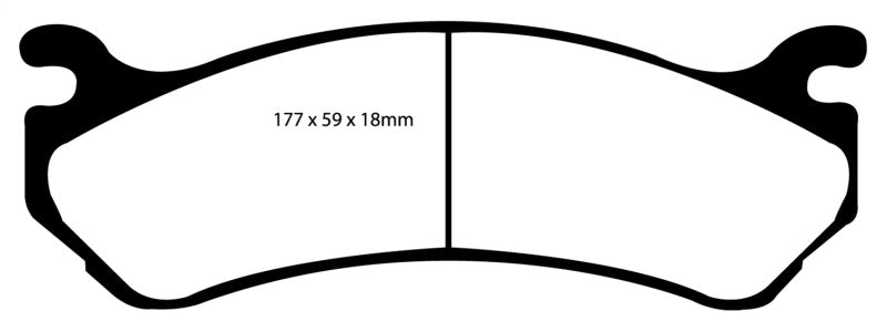 EBC 02 Cadillac Escalade 5.3 (Akebono rear caliper) Yellowstuff Front Brake Pads - Brakes Rotors &