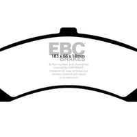 EBC 02 Cadillac Escalade 5.3 (PBR rear caliper) Greenstuff Rear Brake Pads - Brakes Rotors &