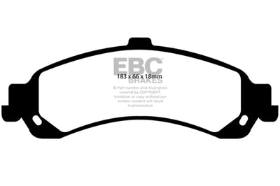EBC 02 Cadillac Escalade 5.3 (PBR rear caliper) Greenstuff Rear Brake Pads - Brakes Rotors &
