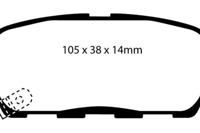 EBC 02 Infiniti G35 3.5 w/o DCS Bluestuff Rear Brake Pads - Brakes Rotors &