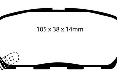 EBC 02 Infiniti G35 3.5 w/o DCS Bluestuff Rear Brake Pads - Brakes Rotors &