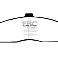 EBC 03-04 Cadillac XLR 4.6 Yellowstuff Front Brake Pads - Brakes Rotors &