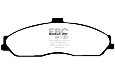EBC 03-04 Cadillac XLR 4.6 Yellowstuff Front Brake Pads - Brakes Rotors &