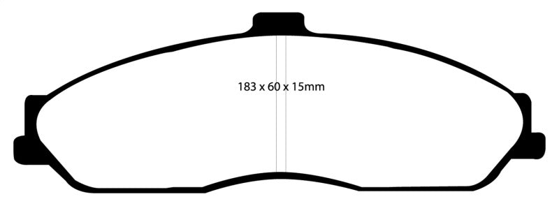 EBC 03-04 Cadillac XLR 4.6 Yellowstuff Front Brake Pads - Brakes Rotors &