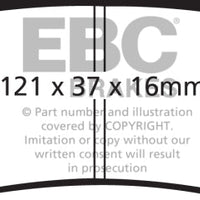EBC 03-04 Cadillac XLR 4.6 Yellowstuff Rear Brake Pads - Brakes Rotors &