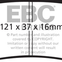 EBC 03-04 Cadillac XLR 4.6 Yellowstuff Rear Brake Pads - Brakes Rotors &