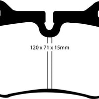 EBC 03-04 Infiniti G35 3.5 (Manual) (Brembo) Yellowstuff Front Brake Pads - Brakes Rotors &