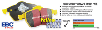 EBC 03-04 Infiniti G35 3.5 (Manual) (Brembo) Yellowstuff Rear Brake Pads - Brakes Rotors &