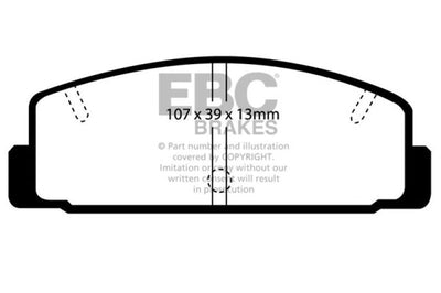 EBC 03-04 Mazda Protege 2.0 Turbo (Mazdaspeed) Redstuff Rear Brake Pads - Brakes Rotors &