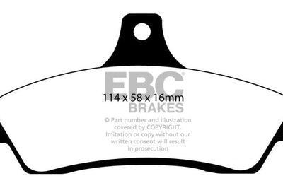 EBC 03-04 Pontiac GTO 5.7 (Solid Rear Rotors) Yellowstuff Brake Pads - Brakes Rotors &