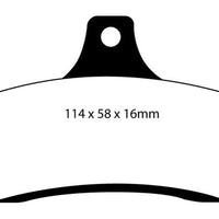 EBC 03-04 Pontiac GTO 5.7 (Solid Rear Rotors) Yellowstuff Brake Pads - Brakes Rotors &