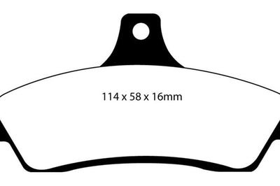 EBC 03-04 Pontiac GTO 5.7 (Solid Rear Rotors) Yellowstuff Brake Pads - Brakes Rotors &
