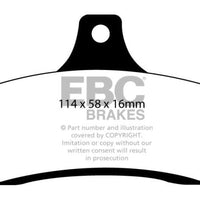 EBC 03-04 Pontiac GTO 5.7 (Solid Rear Rotors) Yellowstuff Brake Pads - Brakes Rotors &