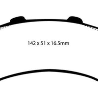 EBC 03-05 Chevrolet Astro Van 2WD Greenstuff Rear Brake Pads - Brakes Rotors &