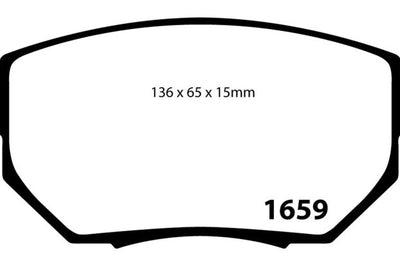 EBC 03-05 Infiniti FX35 3.5 Yellowstuff Front Brake Pads - Brakes Rotors &