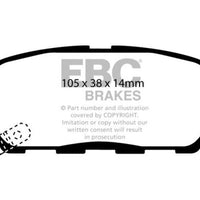 EBC 03-05 Infiniti FX35 3.5 Yellowstuff Rear Brake Pads - Brakes Rotors &