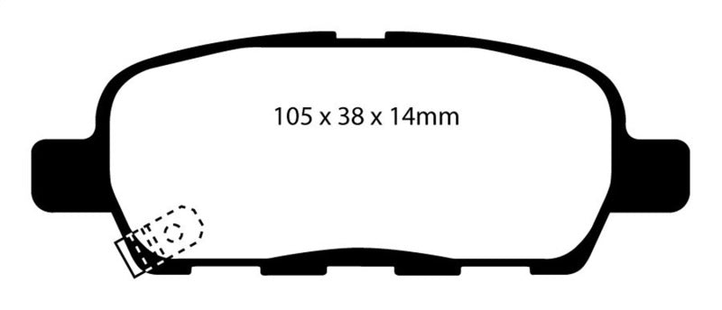 EBC 03-05 Infiniti FX35 3.5 Yellowstuff Rear Brake Pads - Brakes Rotors &