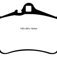 EBC 03-05 Porsche 911 (996) (Cast Iron Rotor only) 3.6 Carrera 4S Bluestuff Front Brake Pads - Brakes Rotors &